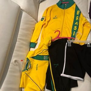 NWOT Complete Brazil Soccer Outfit Y/M